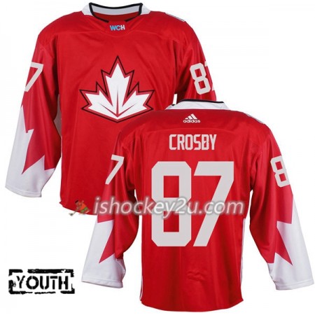 Canada Trøje Sidney Crosby 87 2016 World Cup Børn Rød